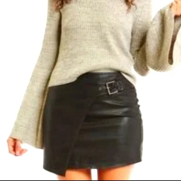 Jack by BB Dakota Skirts Jack By Bb Dakota Black Faux Leather